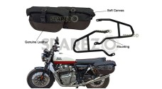 Royal Enfield GT Continental and Interceptor 650cc Soft Pannier Bags With Mounting Rails D1